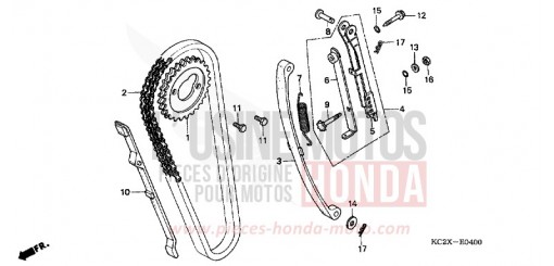 CAM CHAIN/TENSIONER CM125CX de 1999